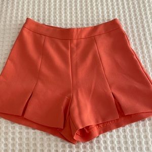 High-Waisted Slit-Front Shorts